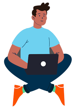 Image of person using laptop.